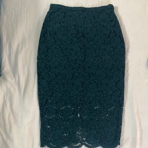 H&M high waisted green skirt